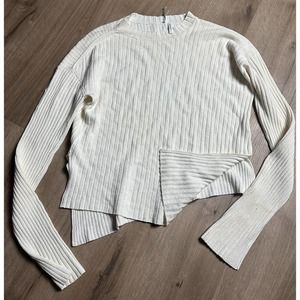 Helmut Lang Size L cream ribbed sweater